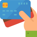 hand holding credit cards