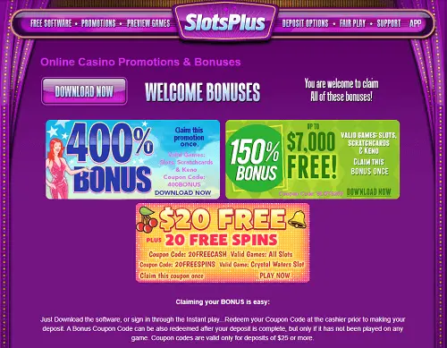 Slots Plus Casino Bonus