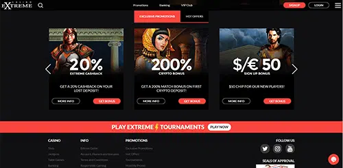 Casino Bonuses for Extreme Players